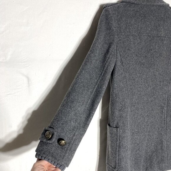 Aritzia Community Grey Re Processed Wool Pea Coat S - Picture 13 of 14